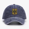 Символы Герба Вышивка Винтажные Мужские Бейсболки Женские Мягкий Хлопок Стирка Мягкая Кепка Папы Шляпы Deutschland Германия Герб Минималистичный