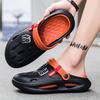 Hole Shoes Men'S Non-Slip Thick-Soled Two-Color Bag Head Slippers Men'S Wear-Resistant Outdoor Beach Sandals