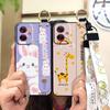 Silicone Cartoon Phone Case For MOTO G55 5G Anti-dust Phone Holder Cute Anti-knock Wrist Strap Soft case Fashion Design