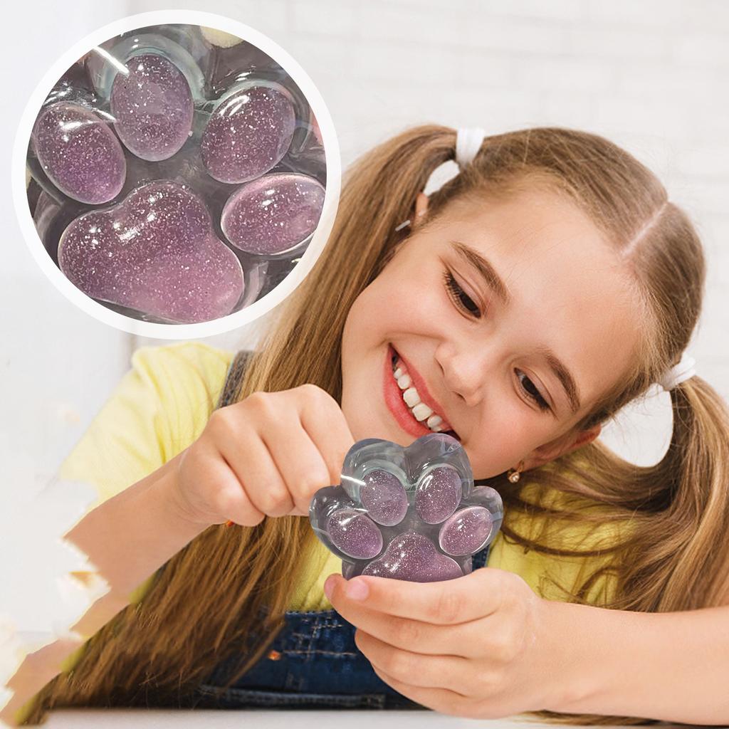 Ice Transparent Glitter Cat Pinch Fun Transparent Decompression Toy Vent Creative High Value Simulation Novel Toy Gift