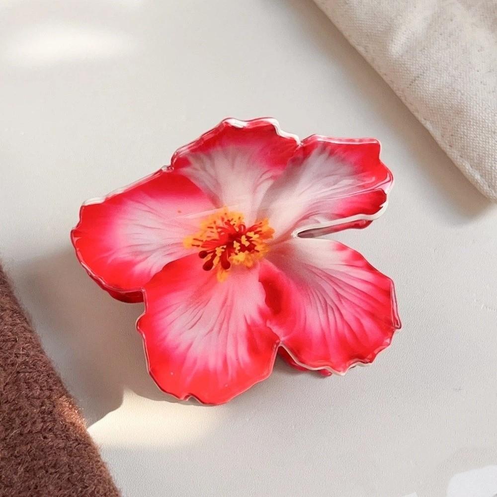 Acrylic Bohemian Claw Clip Vintage Artificial Flower Headpiece  Hawaiian Vacation
