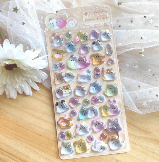 Новые мультяшные японские призраки 3D рельефные наклейки альбом DIY дневник милые канцелярские товары наклейки для кампуса