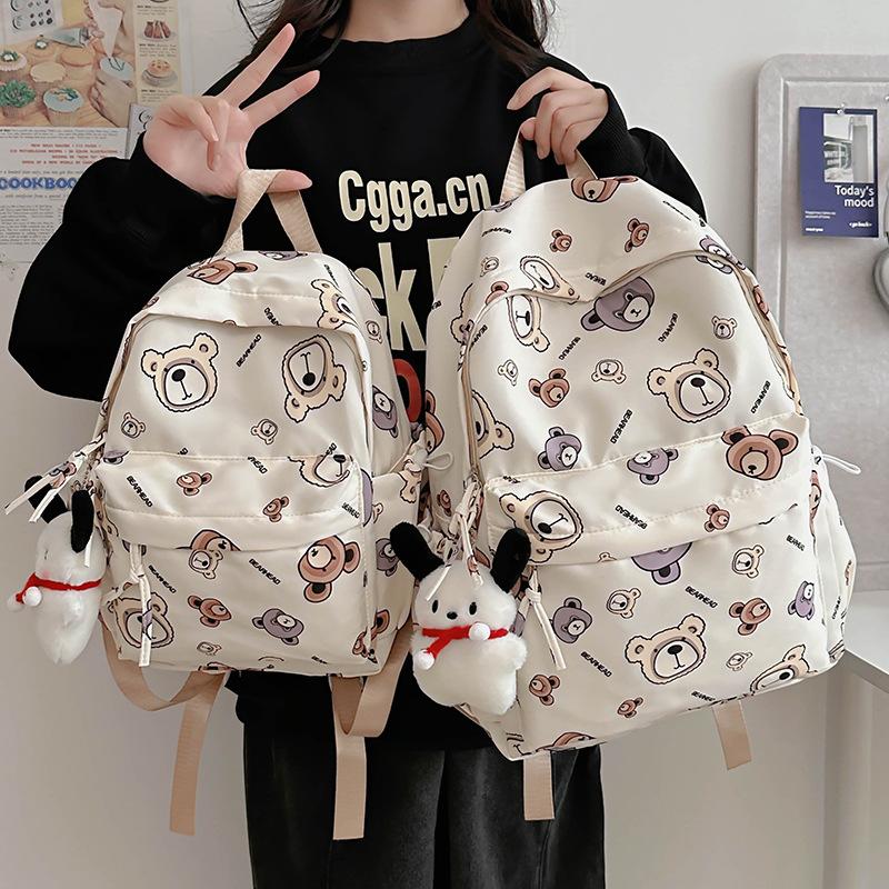 Schoolbag large capacity trend backpack new high school students high value schoolbag graffiti print cute backpack female