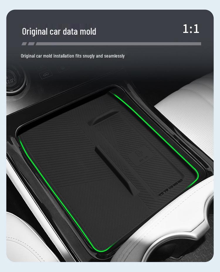 Jetour L7 PLUS Беспроводная зарядка Силиконовая подставка (2024-2025 гг.) - Нескользящий коврик в салон автомобиля
