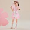 Hello Kitty Летний сладкий комплект для девочек: короткий рукав и юбка с бантом
