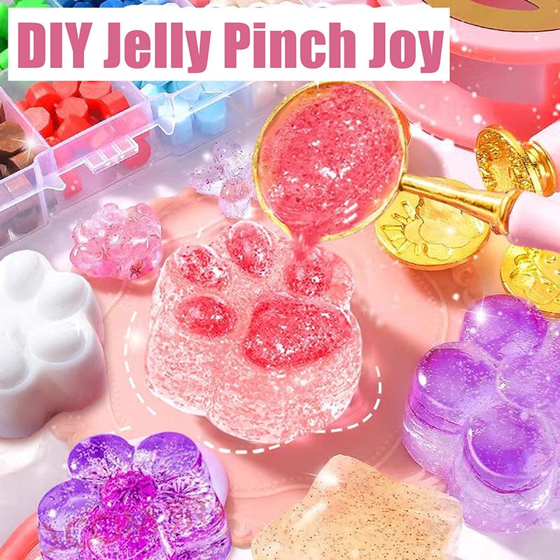 1 набор креативных желеобразных восковых формочек для кошачьих лапок, огненных красок, игрушек, сделанных своими руками, мягкая липкая игрушка для снятия стресса и релаксации