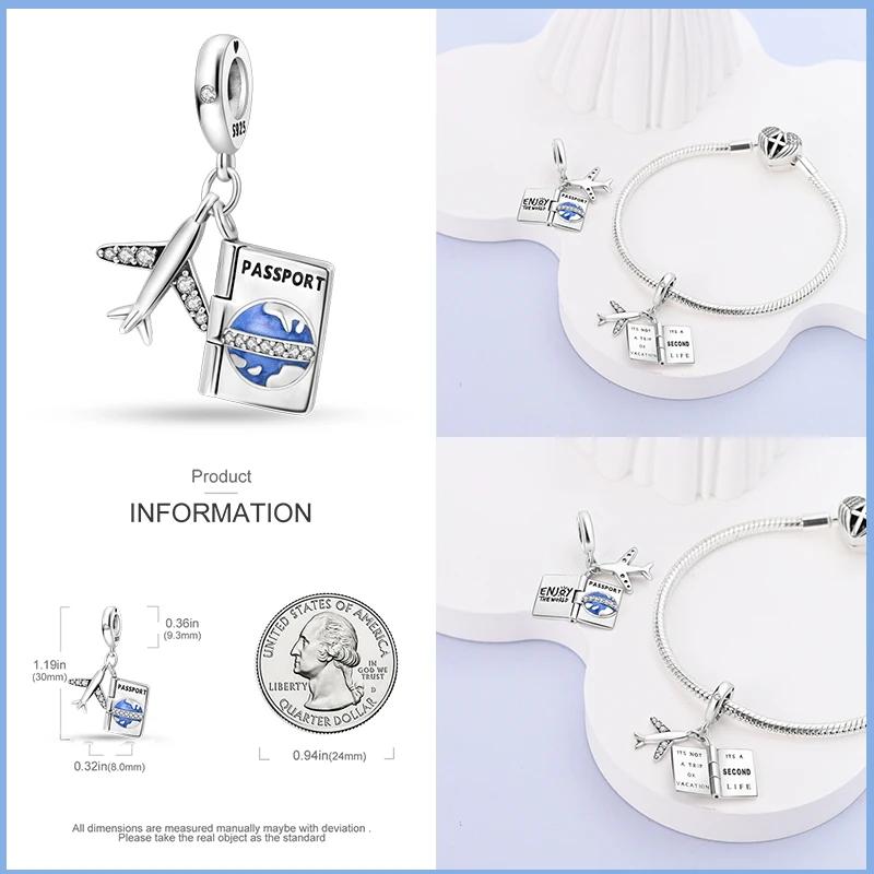 Fashion Copper Travel Aircraft Series Charms Beads Fit Original Bracelets Diy Anniversary Jewelry For Women