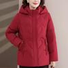 Зимние пуховики для женщин среднего возраста с капюшоном больших размеров, толстые пуховые пальто, женская верхняя одежда