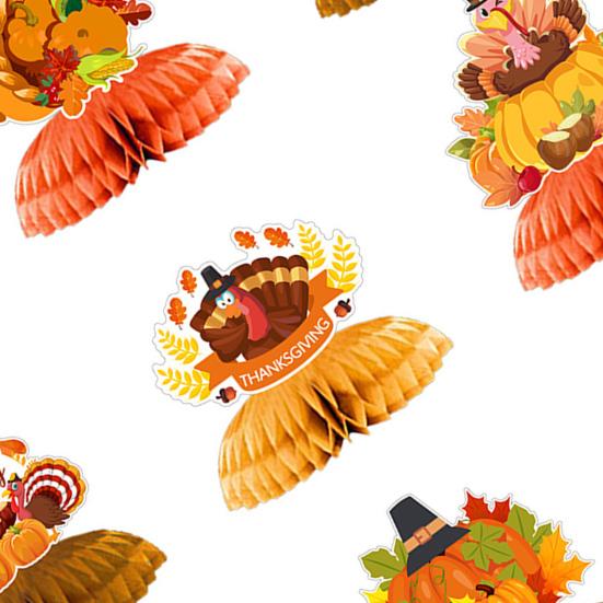 9 шт. Осенний Декор Соты Бумажная Тыква Кленовый Лист Индейка Центральный Элемент 3D Соты Стоячий Топпер для Стола Осенний Урожай