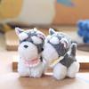 Adorable Plush Schnauzer Keychain Soft Short Plush Cute Dog Bag Charm 12cm