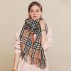 Scarf Stall Contrasting Color Plaid Imitation Cashmere Scarf Fashion Color-changing Scarf Women Sweet In Winter