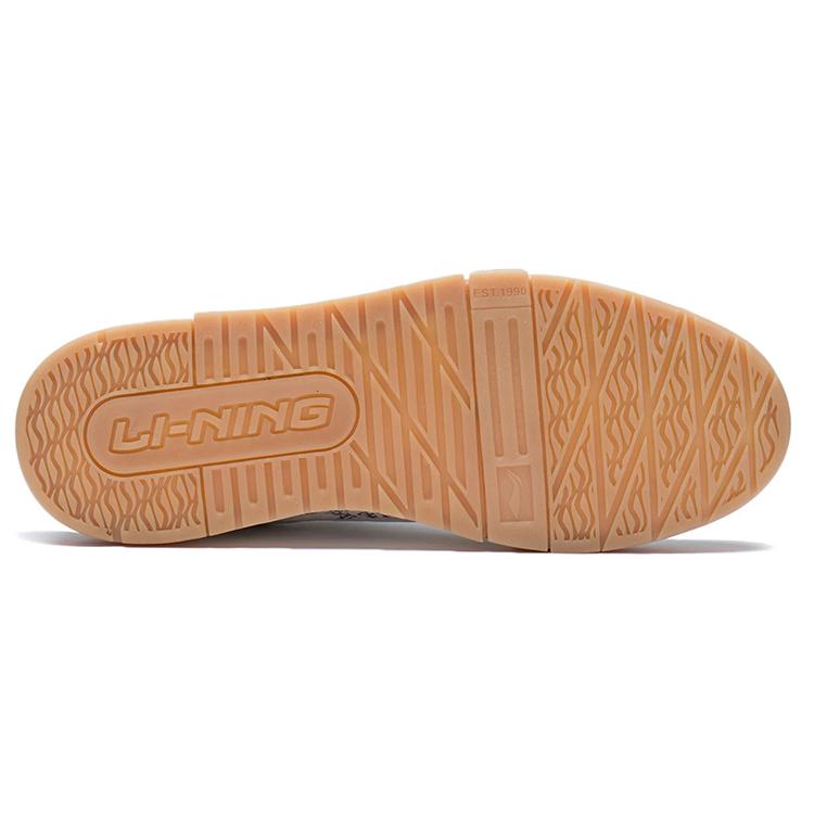 Li Ning Qitian Qi Tian Устойчивые к истиранию, Легкие и дышащие Низкие кеды для скейтбординга Мужские Кремовый AGCS079-5