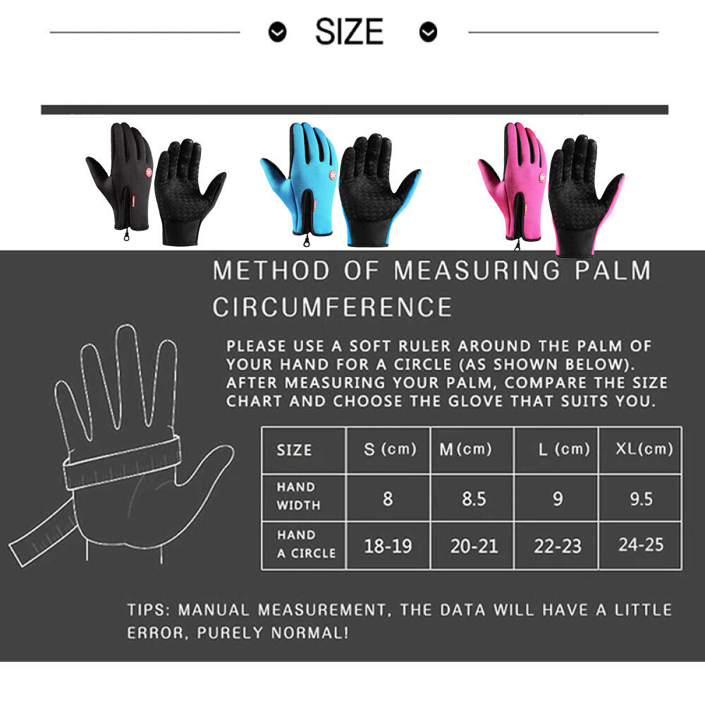Ski Gloves Grab Velvet Touch Screen Gloves Autumn and Winter Warm Plus  Cold Proof Waterproof Outdoor Riding Model