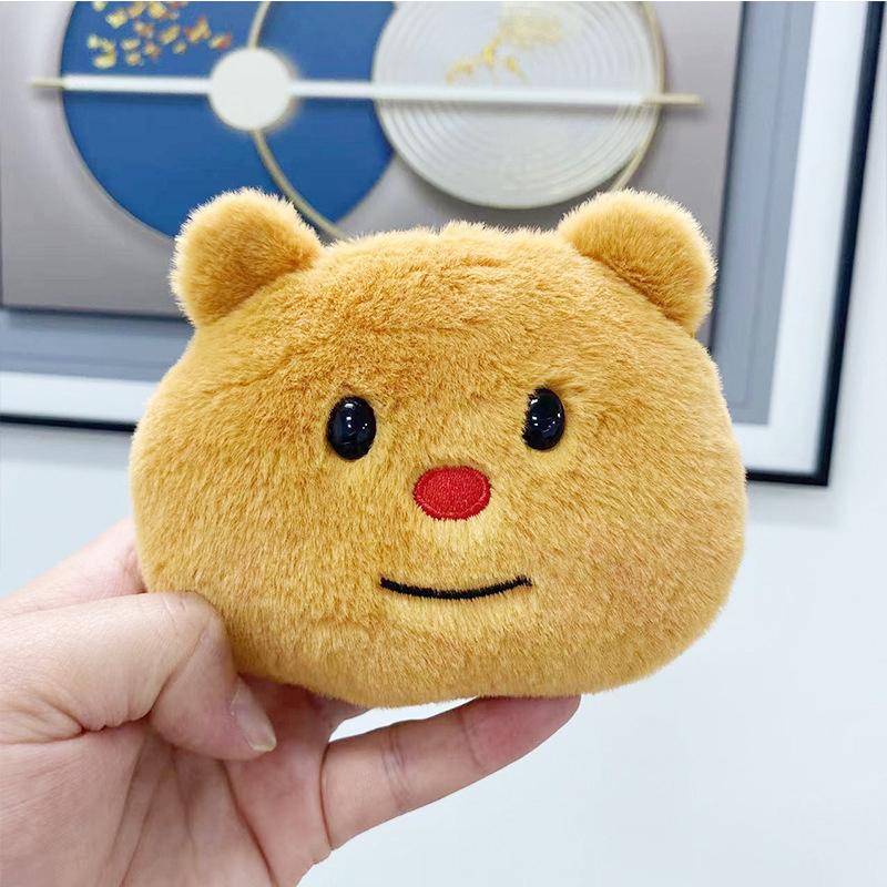 Милый Таиландский плюшевый медведь-масло, кошелек для монет, плюшевая кукла-медведь, брелок для ключей, мультяшная плюшевая кукла, держатель для ключей, сумка, кулон, пара, гифка