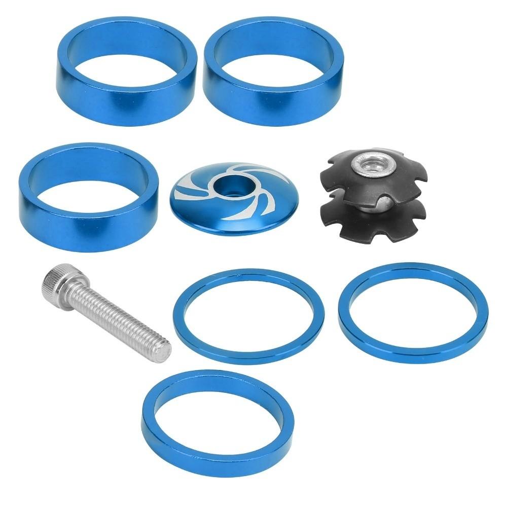 9Pcs 28.6mm Bike Headset Spacer Aluminium Alloy Bicycle Stem Cap Set  for Bicycle Front Fork