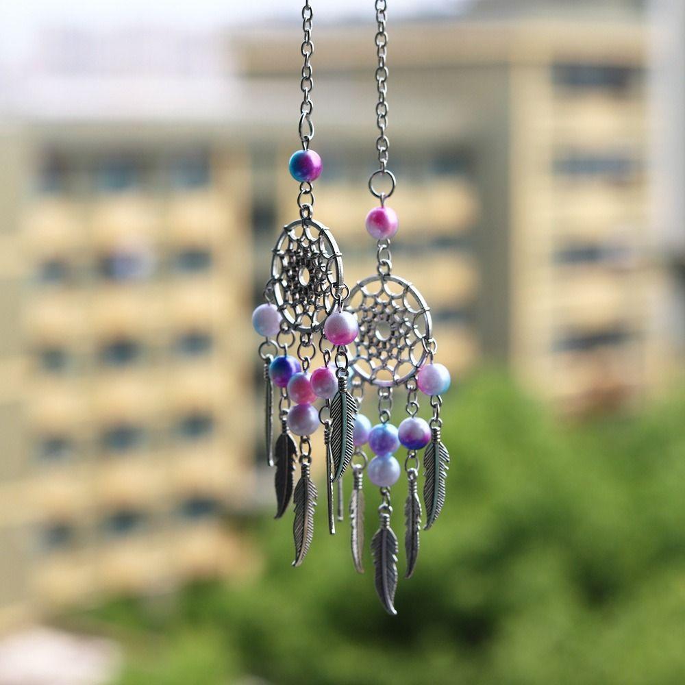 Pentagram Moon Rearview Mirror Hanging Dream Catcher Pendant Car Pendant Car Hanging Ornaments