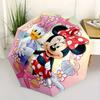 1pc Minnie Mouse & Daisy Duck Beach Umbrella - Auto Open Close, Portable 3-Fold Design, 8-Bone Iron Frame, Outdoor Umbrella, Festival Gift f