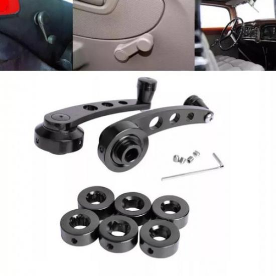 1Pair of Aluminum Window Crank Handle Winders for Car Truck Glass Door Universal