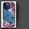 Phone Cover Case for iPhone 17 Pro Max 15 Air 14 Plus 13 16 11 12 Pro Creative Pink Sea Butterfly