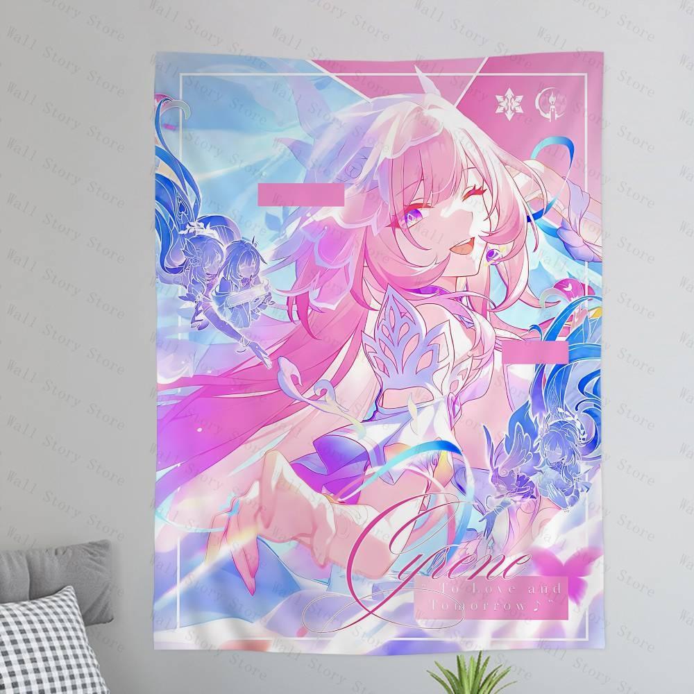 Популярная игра Cyrene Honkai Star Rail Мультяшный Гобелен Настенное Украшение Домашний Декор Гобелен Гобелен для Спальни