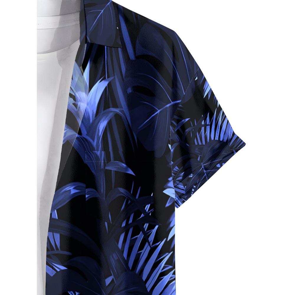 Гавайская мужская летняя пляжная свободная повседневная рубашка на пуговицах с короткими рукавами для тропического отпуска с карманами пляжная рубашка