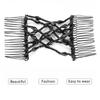 Женщины Девушка Волшебные Легкие Бусины Для Волос Слайд Эластичный Гребень Зажим Эластичная Шпилька Черный