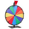 305 mm Spinning Prize Wheel, 12 Slots Spinning Wheel with Stand, Tabletop Win Fortune Roulette with a Dry Erase and 2 Markers, 6 Colors, Easy