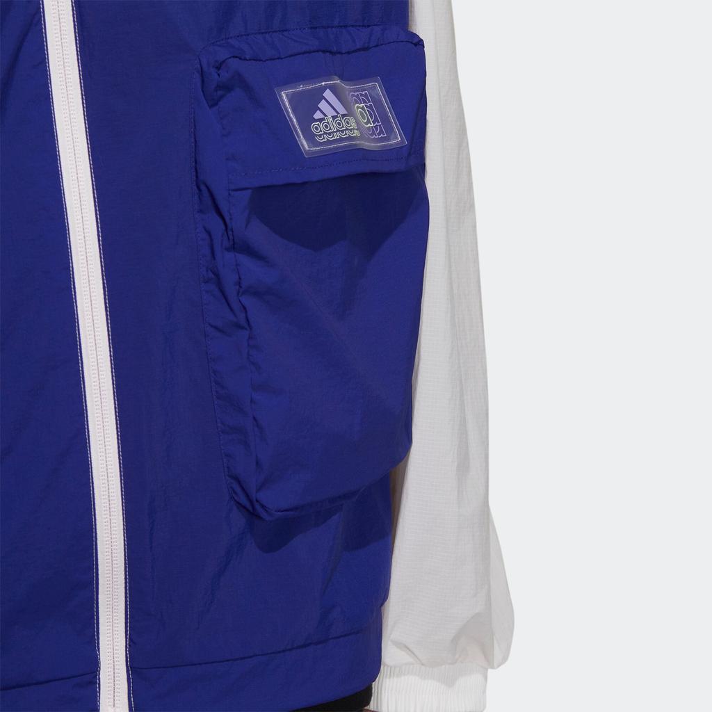 Adidas Originals Trefoil St Ltwind Wvjk Casual Breathable Sports Stand Collar Jacket Men Jackets Blue White HE9931