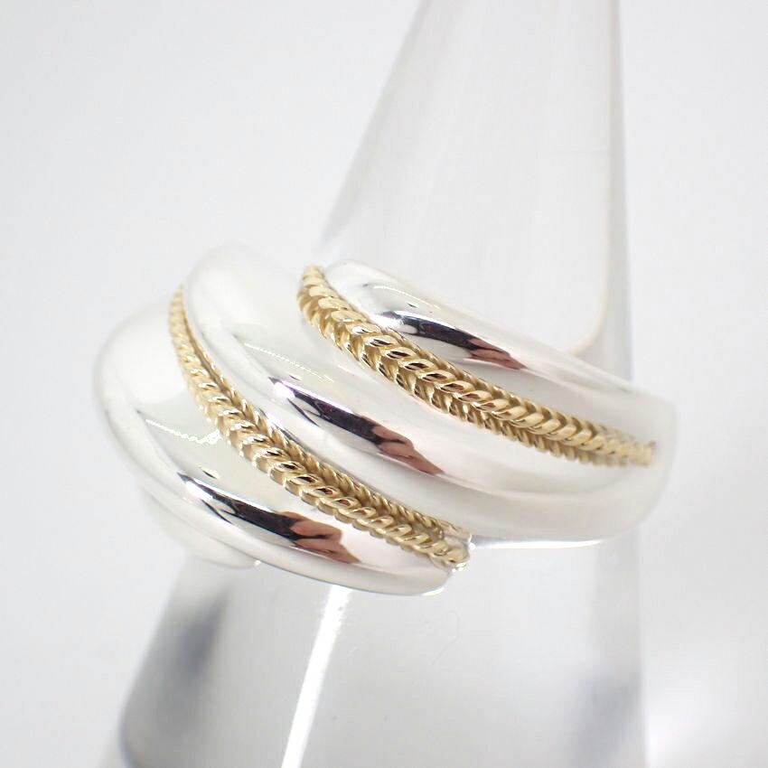 [Б/У] TIFFANY 925/750 Кольцо витое / Размер 10 / j69-3