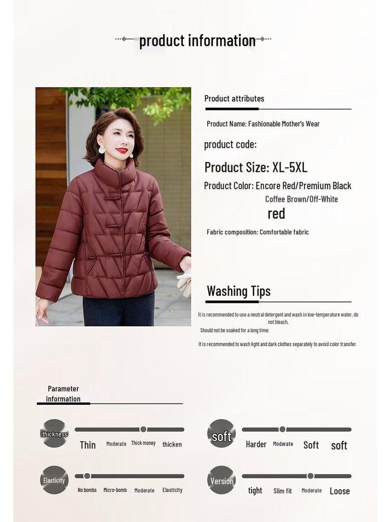 Women's Fashion Short Cotton Padded Winter Jacket