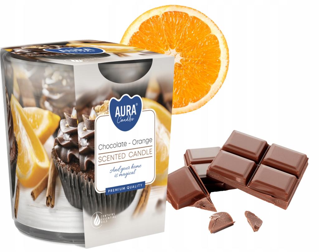 Aura Chocolate-Orange Scented Candle 22H Sn72S-54