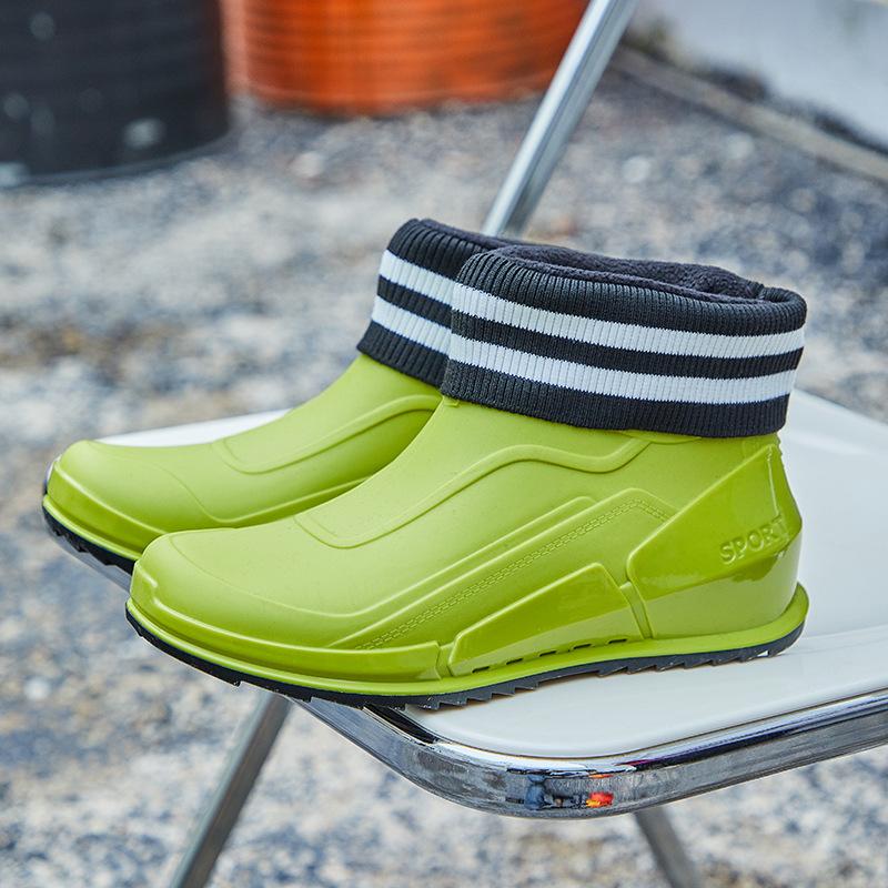 Fashion 2024 New Rain Boots Women Waterproof Men's Short Rain Boots Non-slip Kitchen Water Shoes Thick-soled Fishing Rubber Shoe