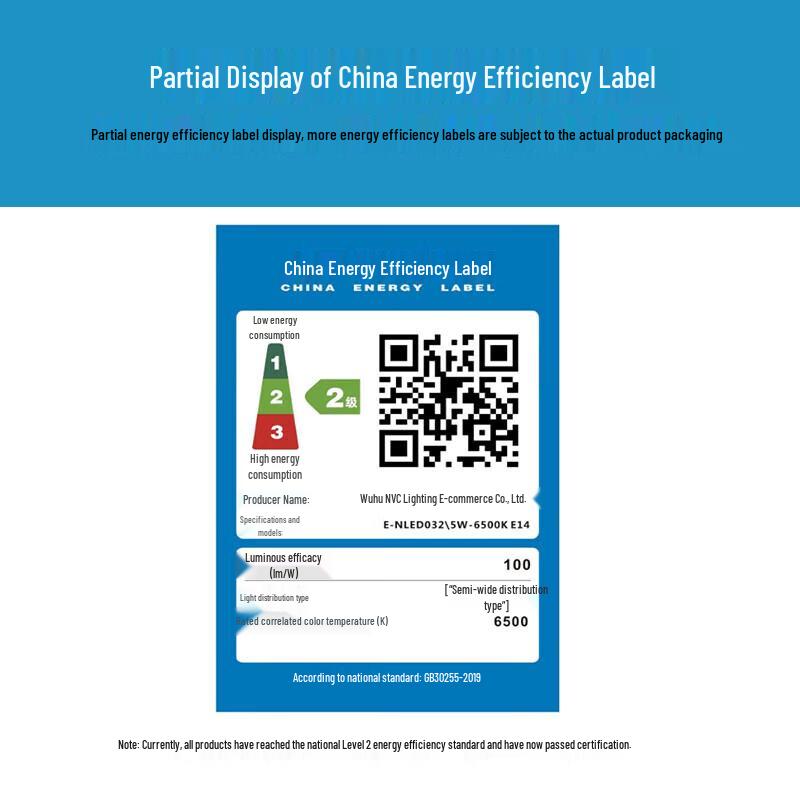 NVC LED Candle Bulb E14 5W Cool White (5-Pack)