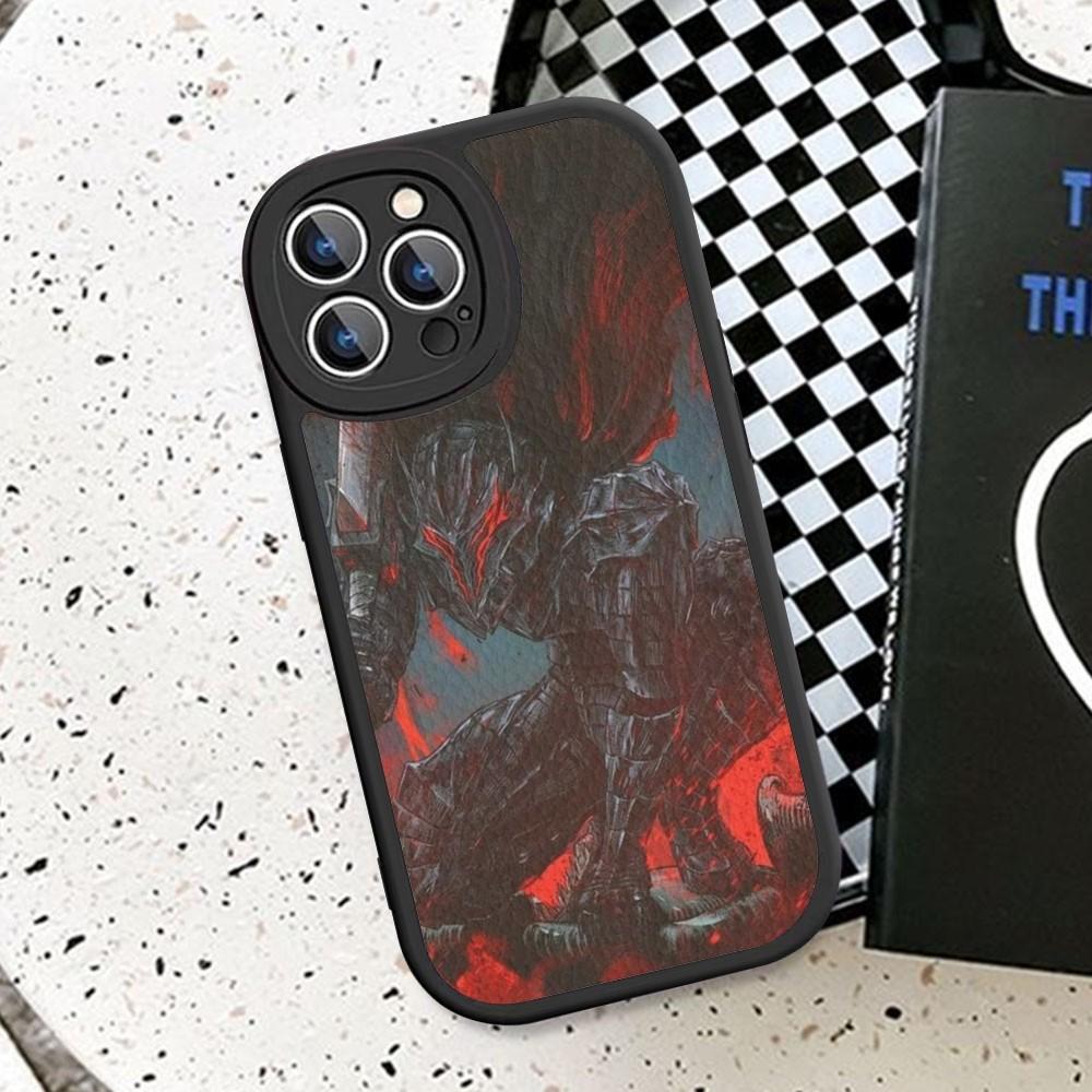 Чехол для телефона Аниме Берсерк Жесткая Кожа Для IPhone 16 15 14 13 12 Mini 11 14 Pro Max Xs X Xr 7 8 Plus Fundas