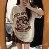 Women's 100% Pure Cotton Short-Sleeve Cartoon T-Shirt - American Style, Summer 2024, Loose Fit, Chic & Versatile.