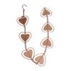 Metal Rain Chain Drainage Function Decorative Heart Shape Wind Chime with Hook for Balcony Patio