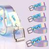 Fashion Transparent Women Belt Laser Holographic Clear Pin Buckle Wide Waist Bands Waistband Invisible Punk Waist Belt