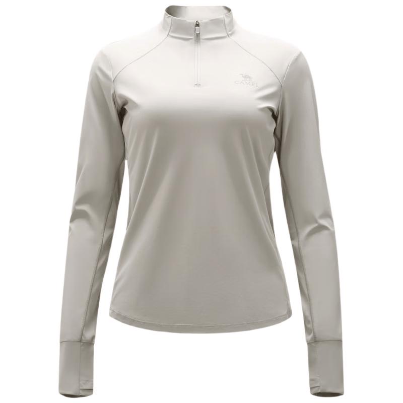 CAMEL Women's Quick-Dry Long-Sleeve Stand-Up Collar T-Shirt