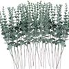 8 шт. Искусственные стебли эвкалипта с зеленью и инеем для вазы, для дома, вечеринки, свадебного украшения, для улицы, для самостоятельного изготовления цветочной стены, венка