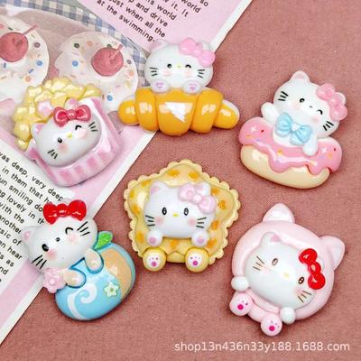 10 шт. Новая Кавайная Мультяшная Милая Серия Brightnoodles Popcorn Cat Плоская Основа Смола DIY Миниатюры Декор для Скрапбукинга Поделки a144