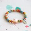 Милый браслет Lucky Cat для девочек, регулируемые цветные браслеты из бисера