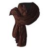 Women Scarf Solid Color Pleated Long Scarf Retro Autumn Winter Warm Long Scarf Soft Vintage Inspired Scarf