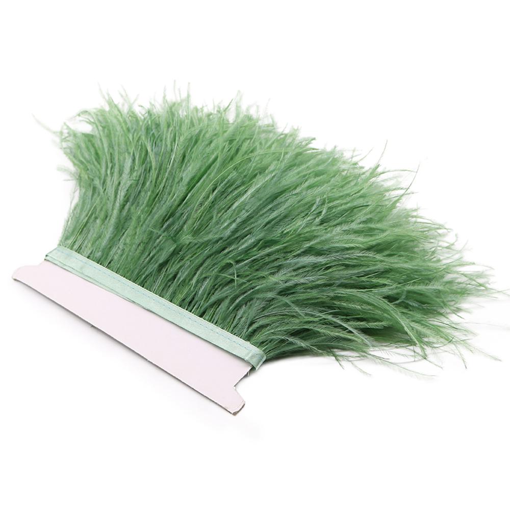 FeatherLight Blue Ostrich Feather Trim Ribbon Real Ostrich Feathers Fringe Trims for Party Clothing Sewing Decoration Plumes Diy Crafts