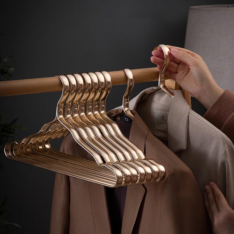 Home Hangers Hanging Clothes Space Aluminum Alloy Non-Slip Non-Trace Clothes Hanging Clothes Rack