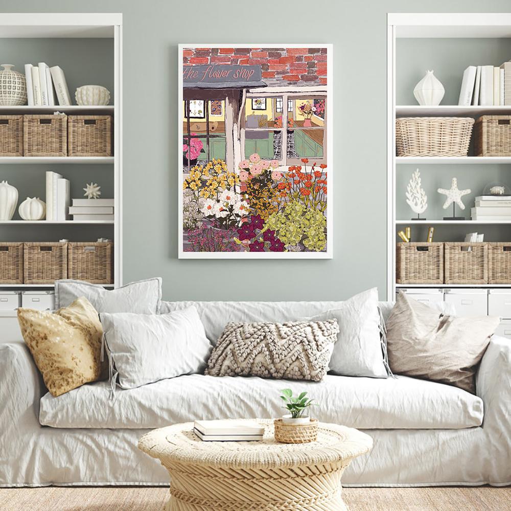 Цветочные принты, акварельные цветы, Лондон, Англия, настенное искусство, холст, живопись, фотографии для путешествий, дома, спальни, офиса, настенное художественное украшение