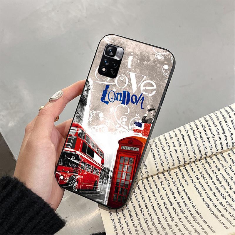 Лондонская эстетика Чехол для телефона Funda Для Xiaomi Redmi note 14 Pro 14 13 12 11 10 Pro 14S 12S 11S Redmi 14C 13C 10