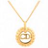 Оригинал CD Лого Круглое Ожерелье Женское Ювелирное Изделие Золото di4509er Б/у