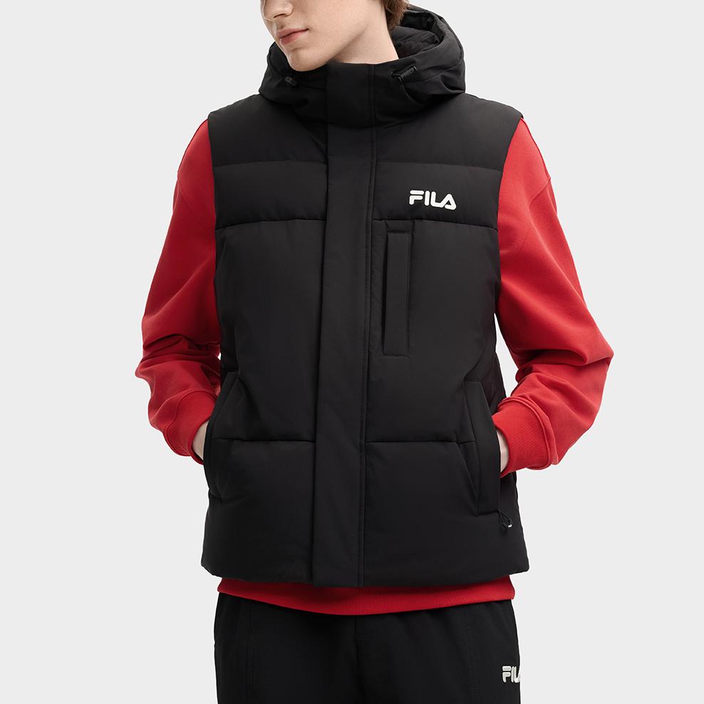 Fila Originalebielle New Year Series Logo Water-Resistant Stain-Resistant Comfortable Vest Men Vest Black F11M519902F-BK