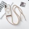 For iPhone 17 Case Compatible with MagSafe Electroplating TPU Phone Cover with Long Lanyard