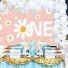 Bohemian Daisy Birthday Background Bohemian Daisy Flowers Groovy First Birthday Party Decoration